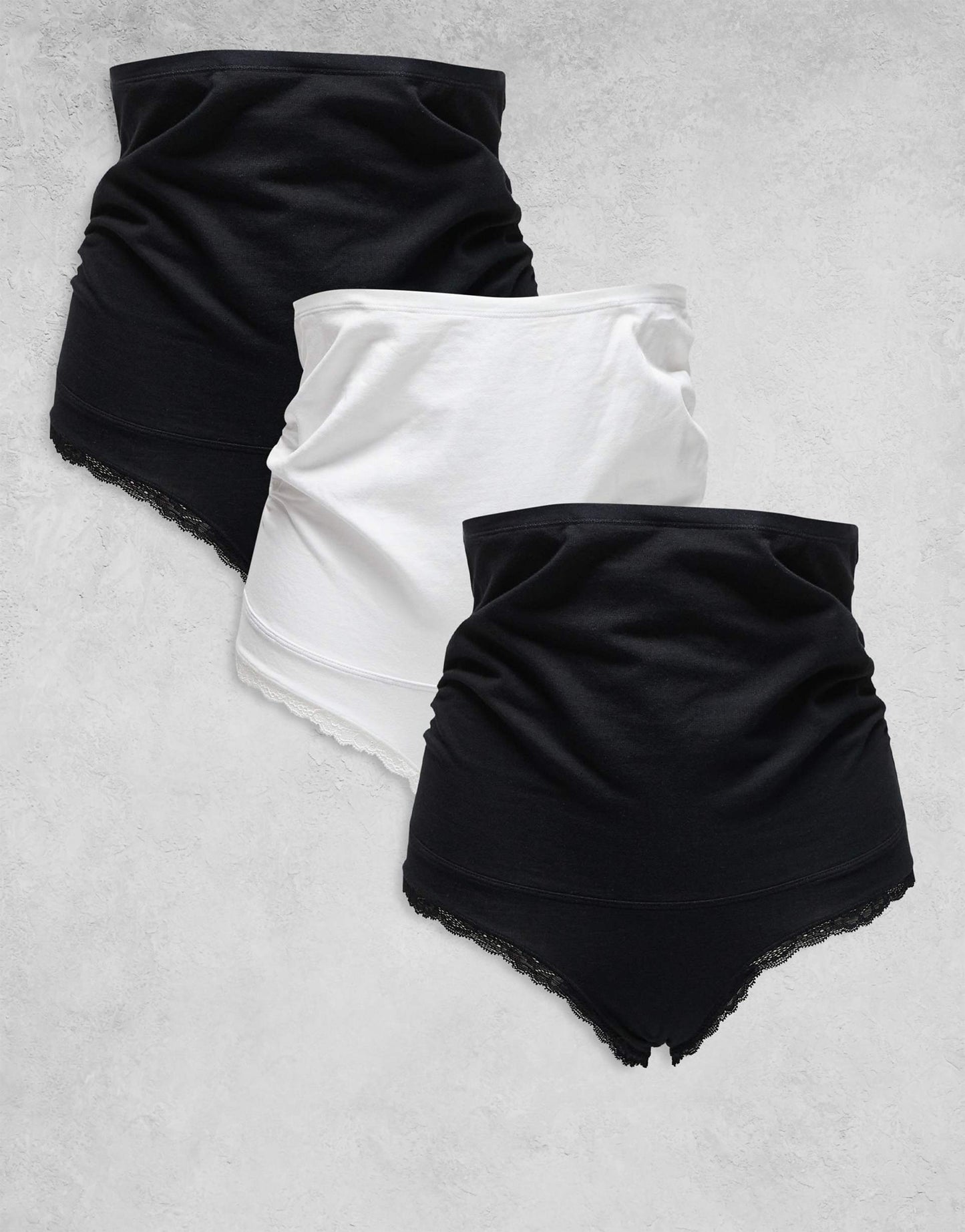 Mom Maternity 3 Pack Lace Trim Brazilian Brief