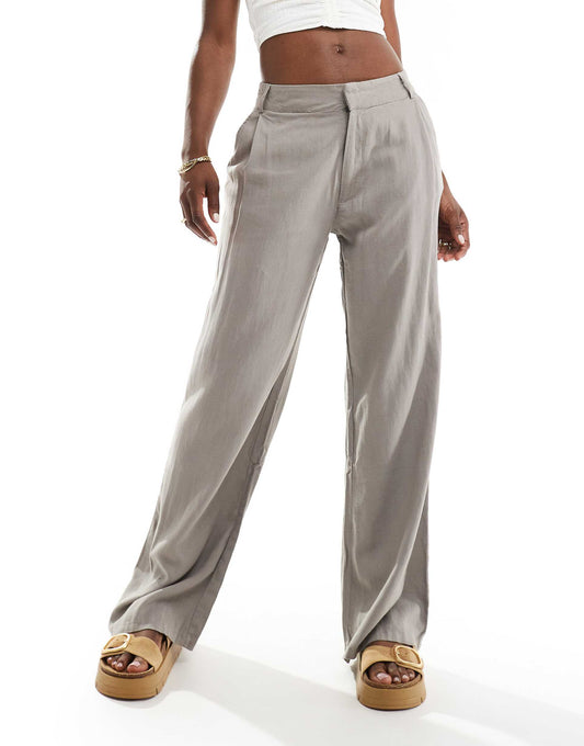 Tailored Linen Look Trouser