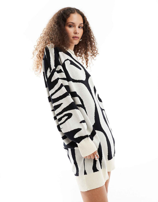 Oversized Knitted Mini Dress