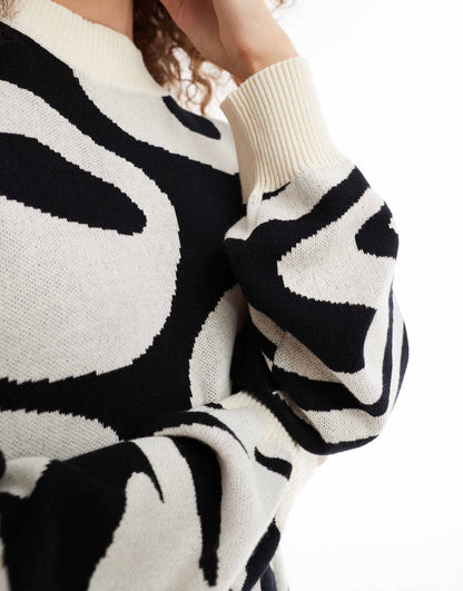 Oversized Knitted Mini Dress