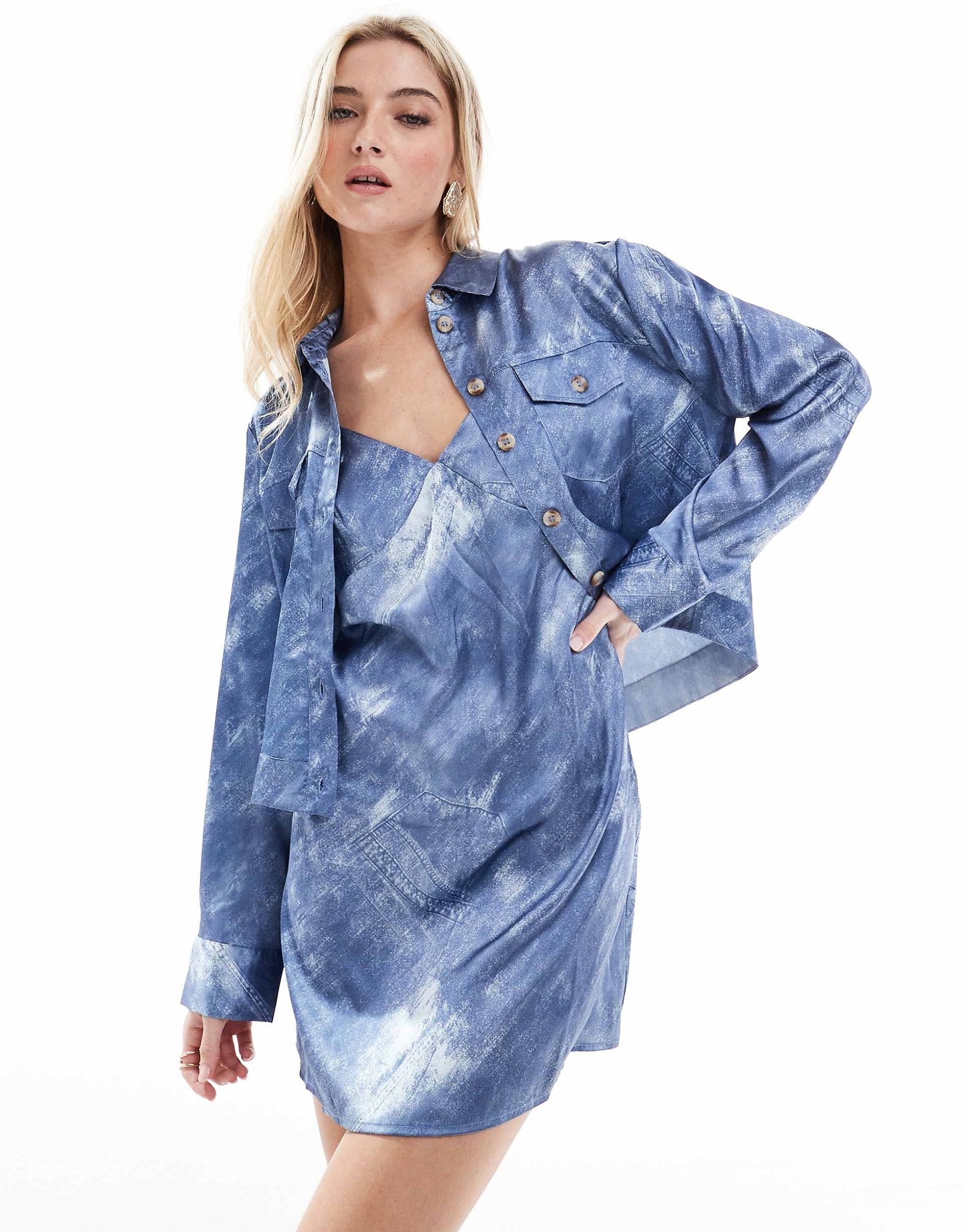 Chuck On Satin Jacket Co-Ord