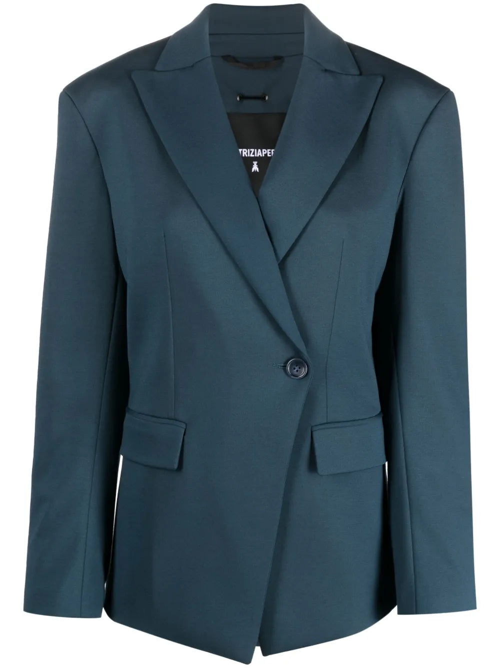 Peak-Lapels Double-Breasted Blazer
