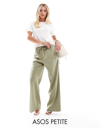 Petite Tailored Pull On Trousers