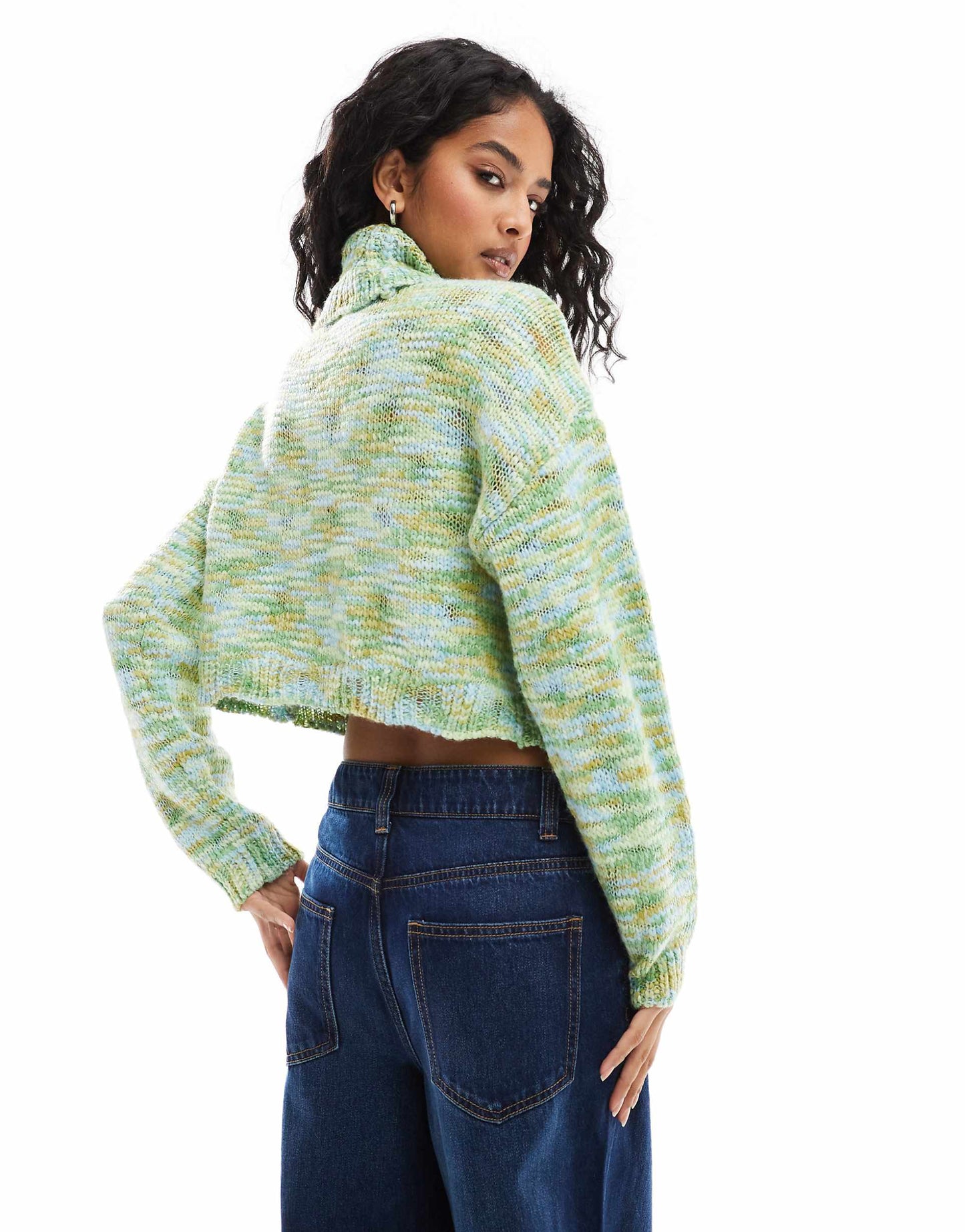 Roll Neck Cropped Jumper