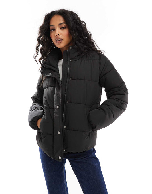 Funnel Neck Padded Jacket