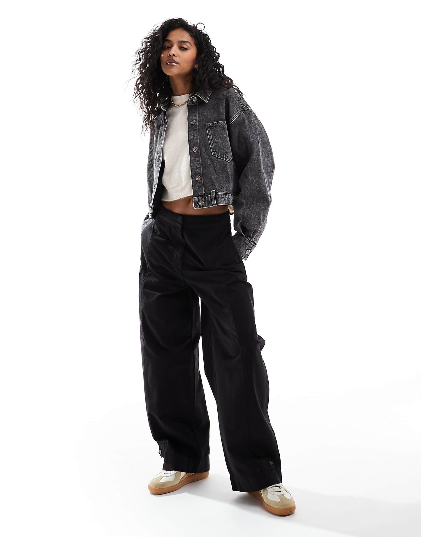 Reworked Cropped Denim Jacket