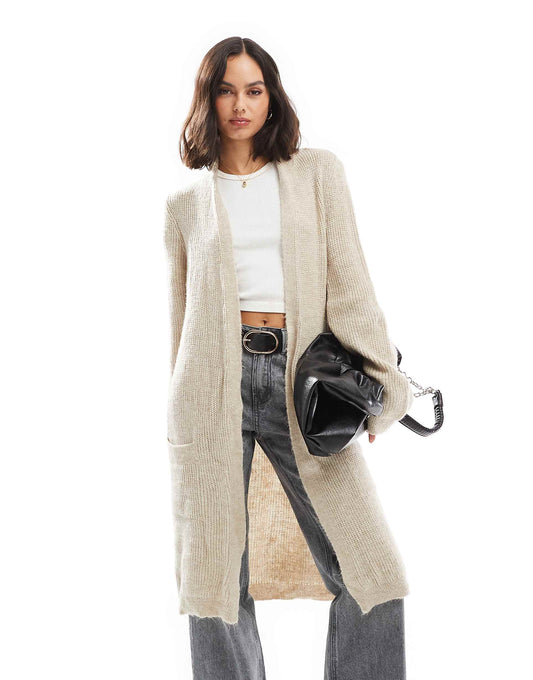 Longline Open Cardigan