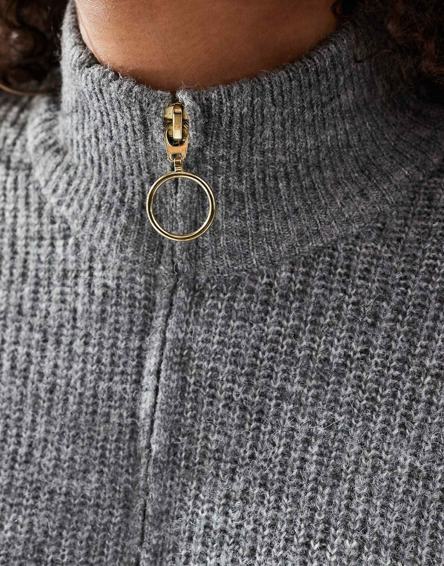 Half Zip Midi Jumper Dress