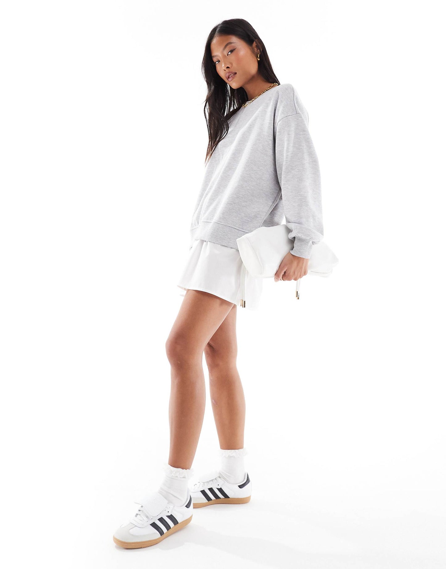 Petite Layered Sweat Mini Dress