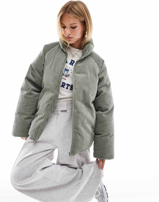 Cord Oversized Puffer Jacket