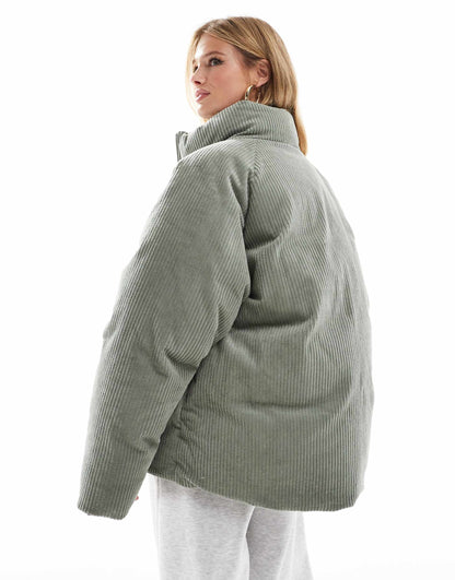 Cord Oversized Puffer Jacket