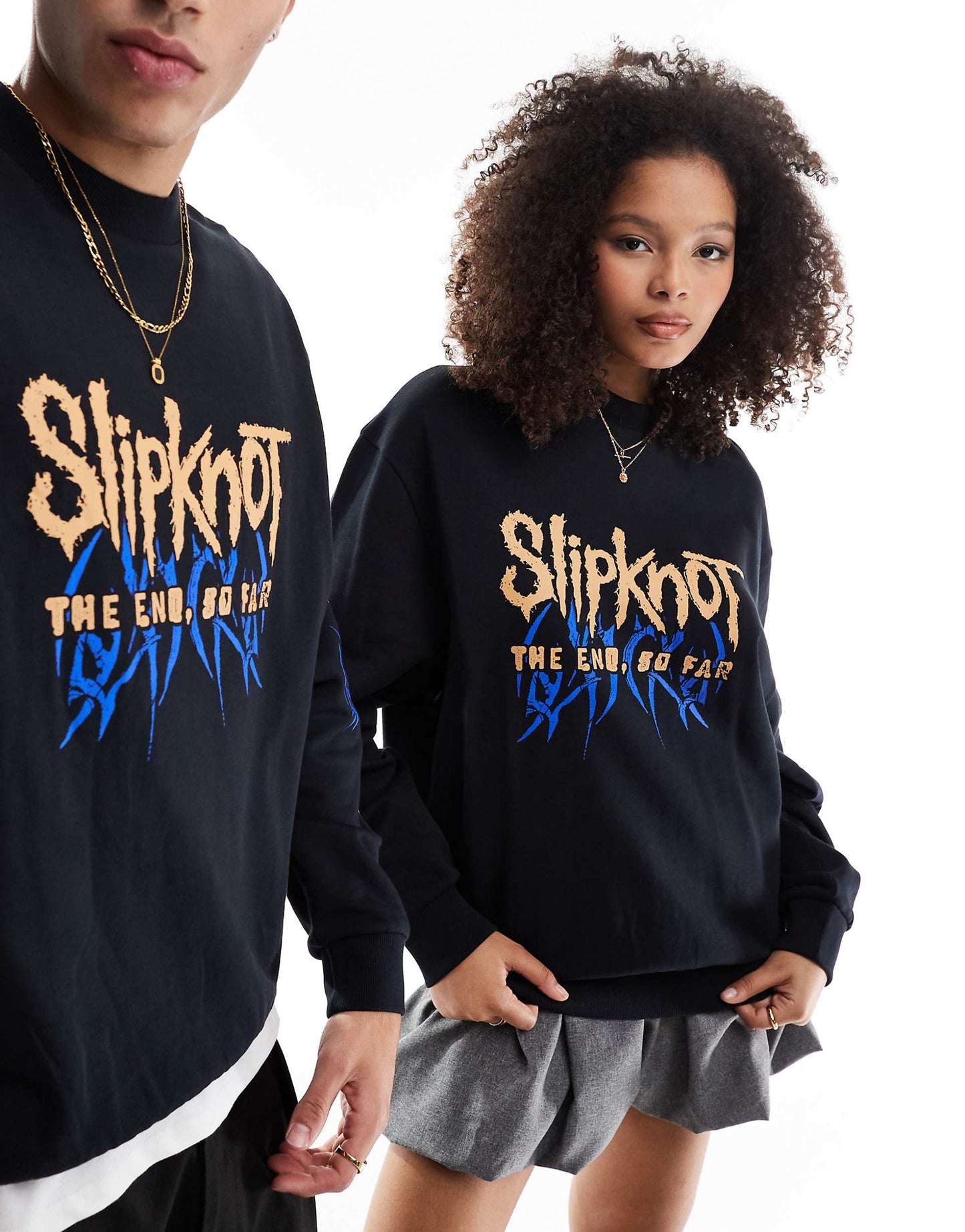 Unisex Oversized License Sweatshirt With Slipknot Prints