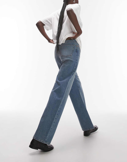 Tall Mid Rise Loose Fit Straight Jean