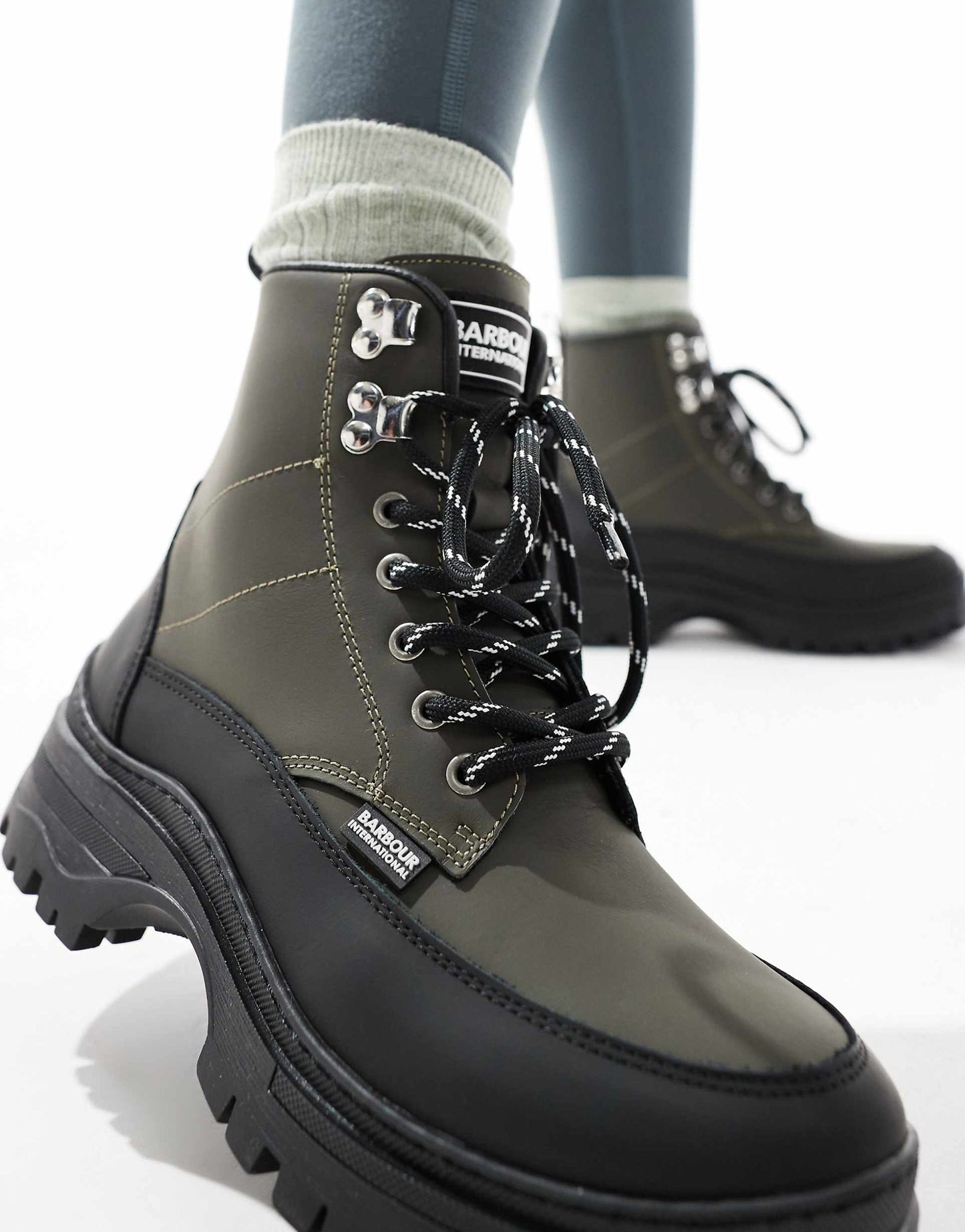 International Alani Leather Rubber Hiker Boots