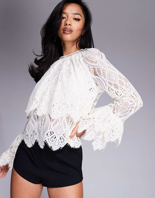 Petite Lace Blouse