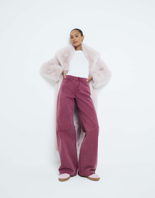 Mid Rise Wide Leg Jean