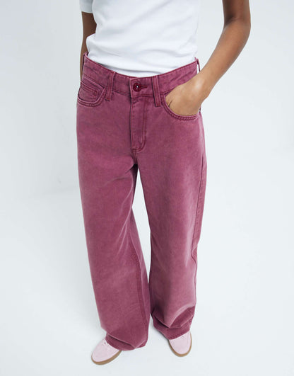 Mid Rise Wide Leg Jean