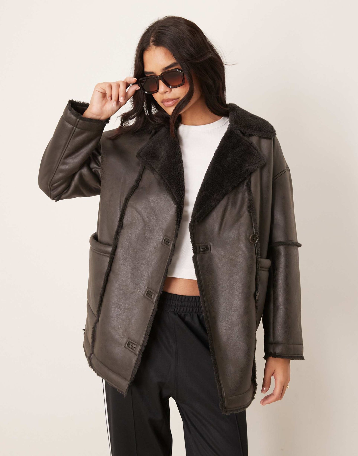 Faux Shearling Coat
