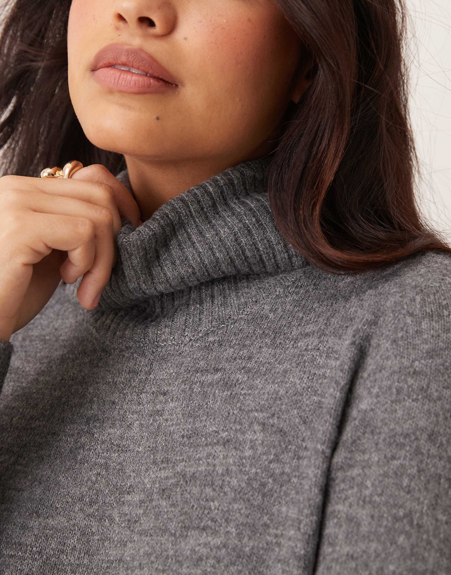 Roll Neck Knitted Dress