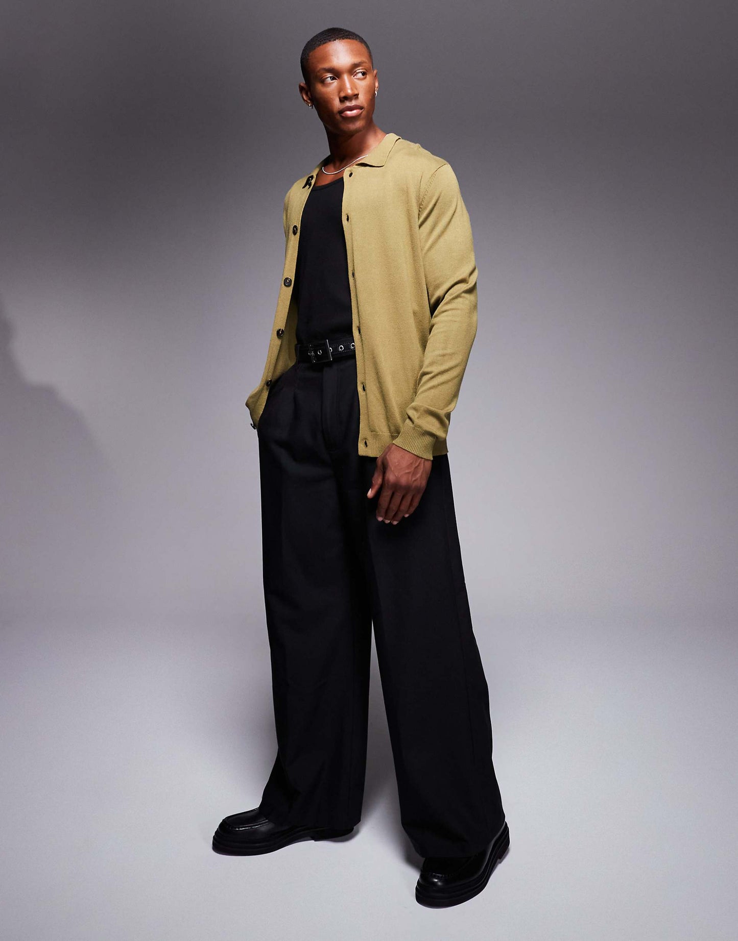 Knitted T-Shirt And Cardigan Co-Ord