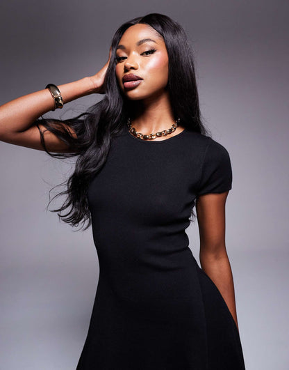 Knitted Mini Skater Dress