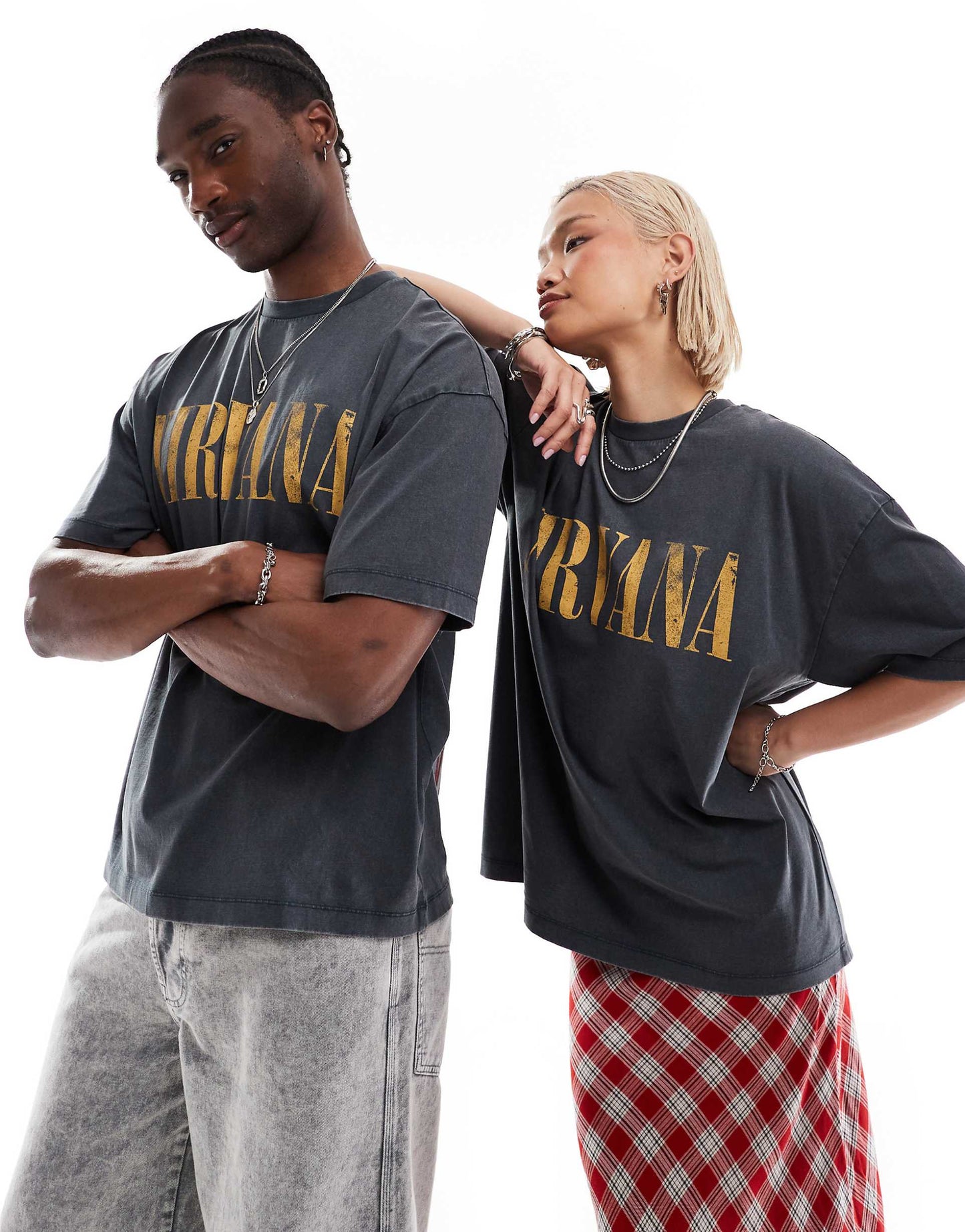 Unisex Oversized License Band T-Shirt With Nirvana Prints