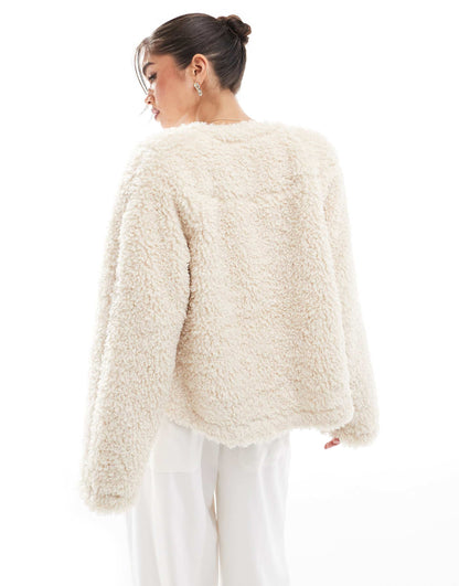 Cropped Teddy Jacket