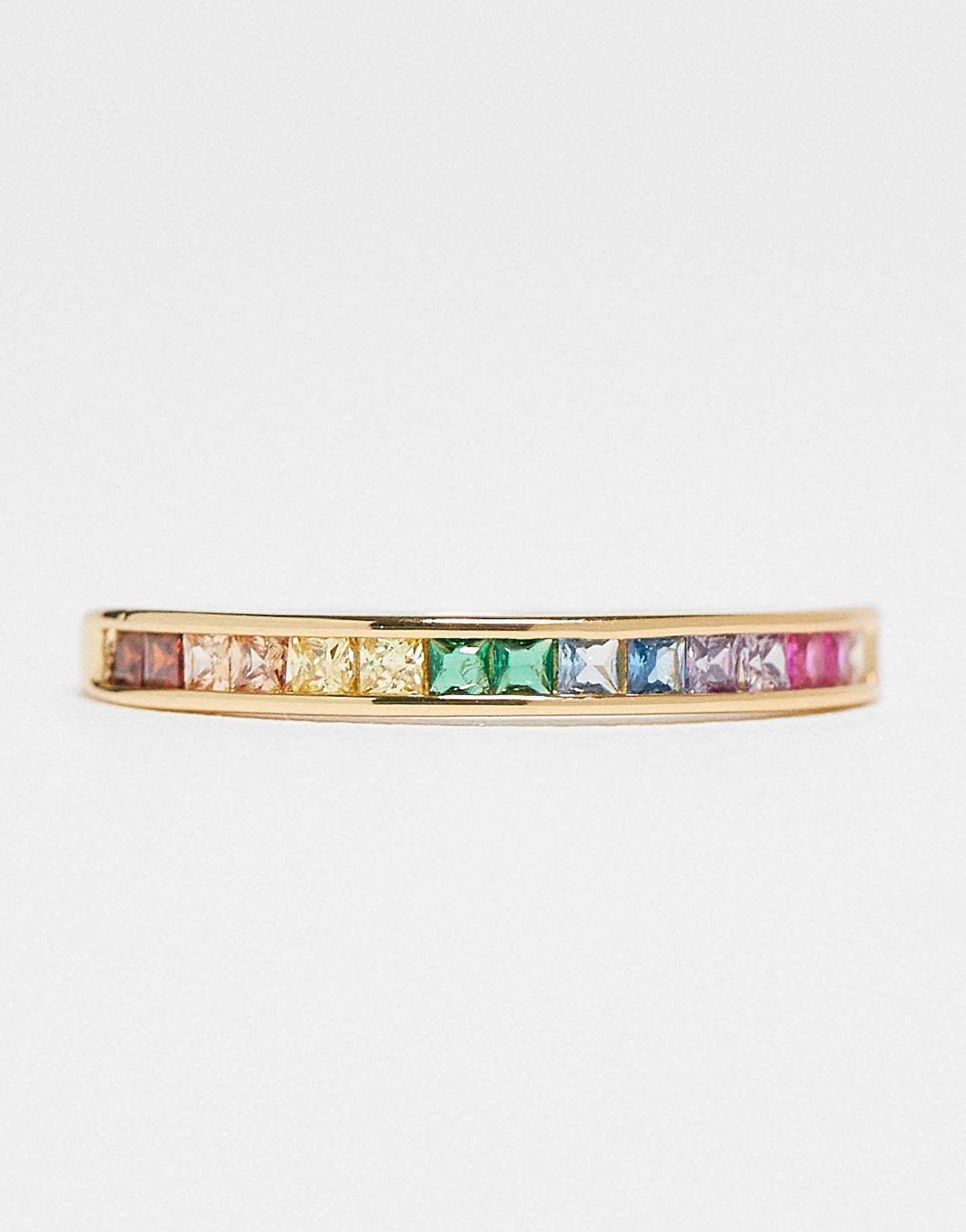 Curve 18K Plated Rainbow Stacking Ring