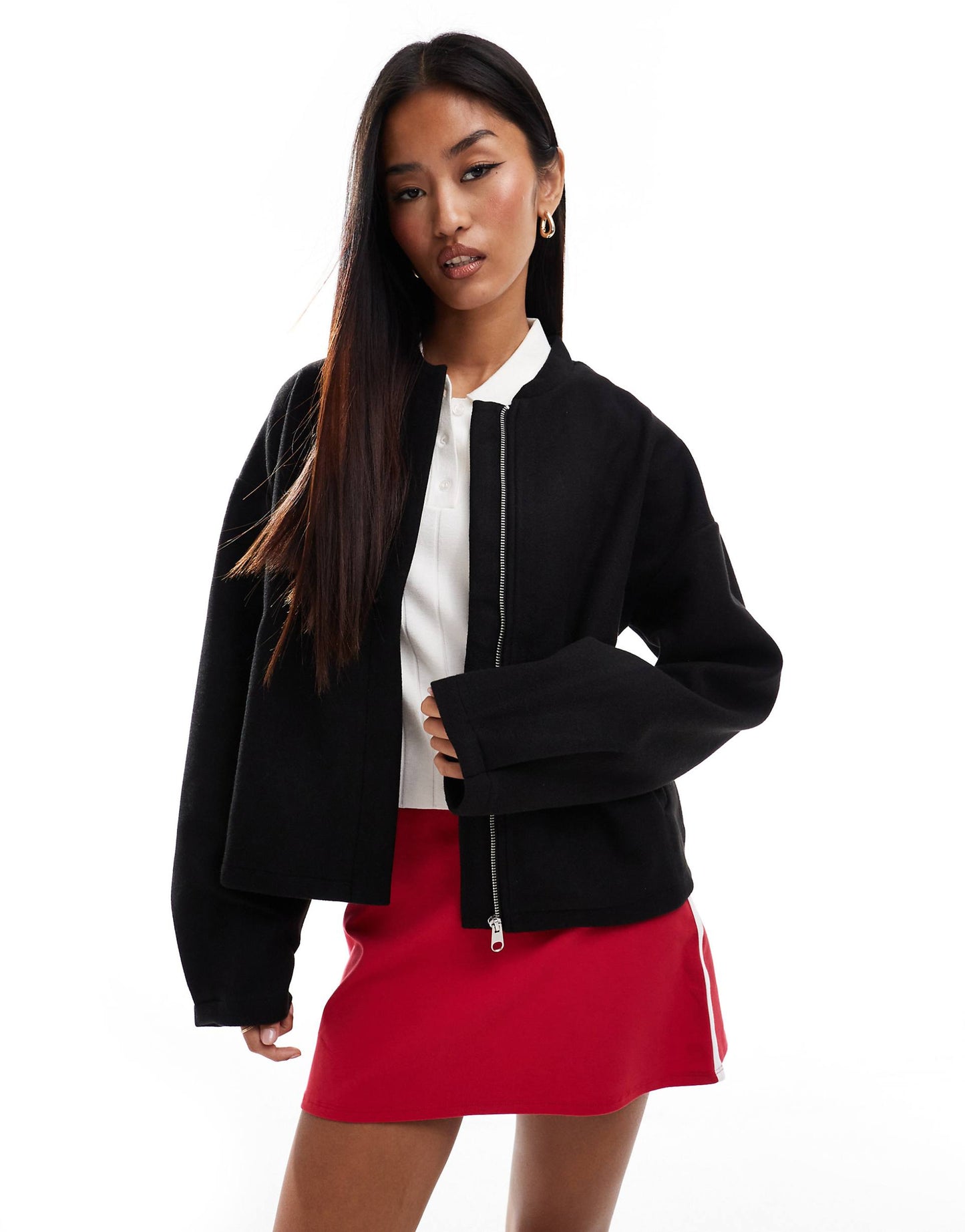 Cropped Bomber Jacket