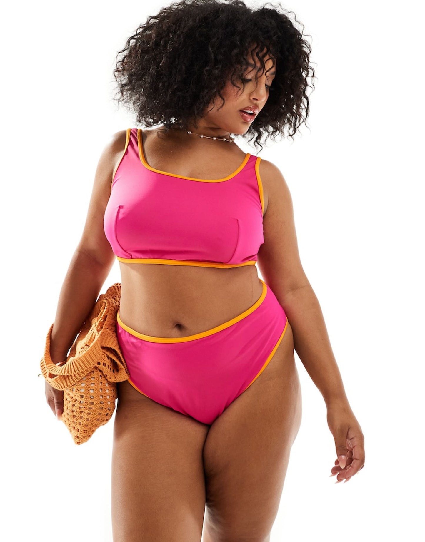 Curve Contrast Binding Bikini