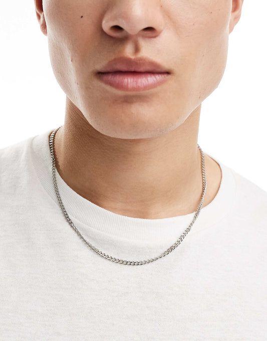 Diamond Curb Chain Necklace