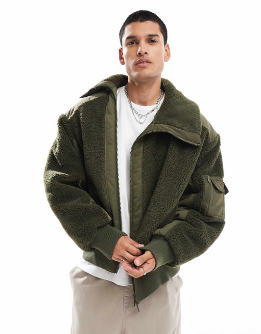 Contrast Fabric Aviator