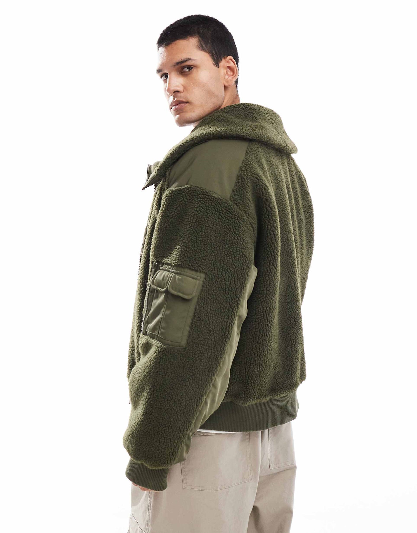 Contrast Fabric Aviator