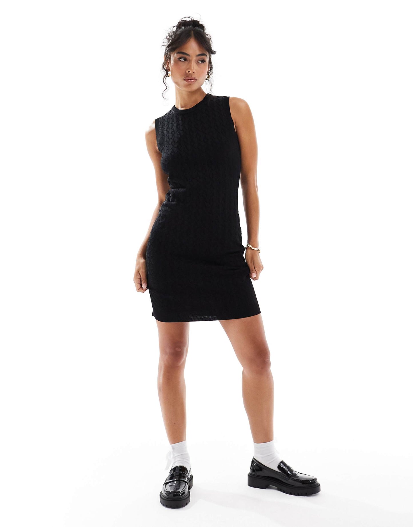 Black Fine Knit Dress