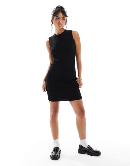Black Fine Knit Dress