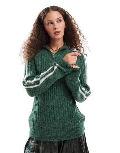 Side-Stripe Oversized Jumper