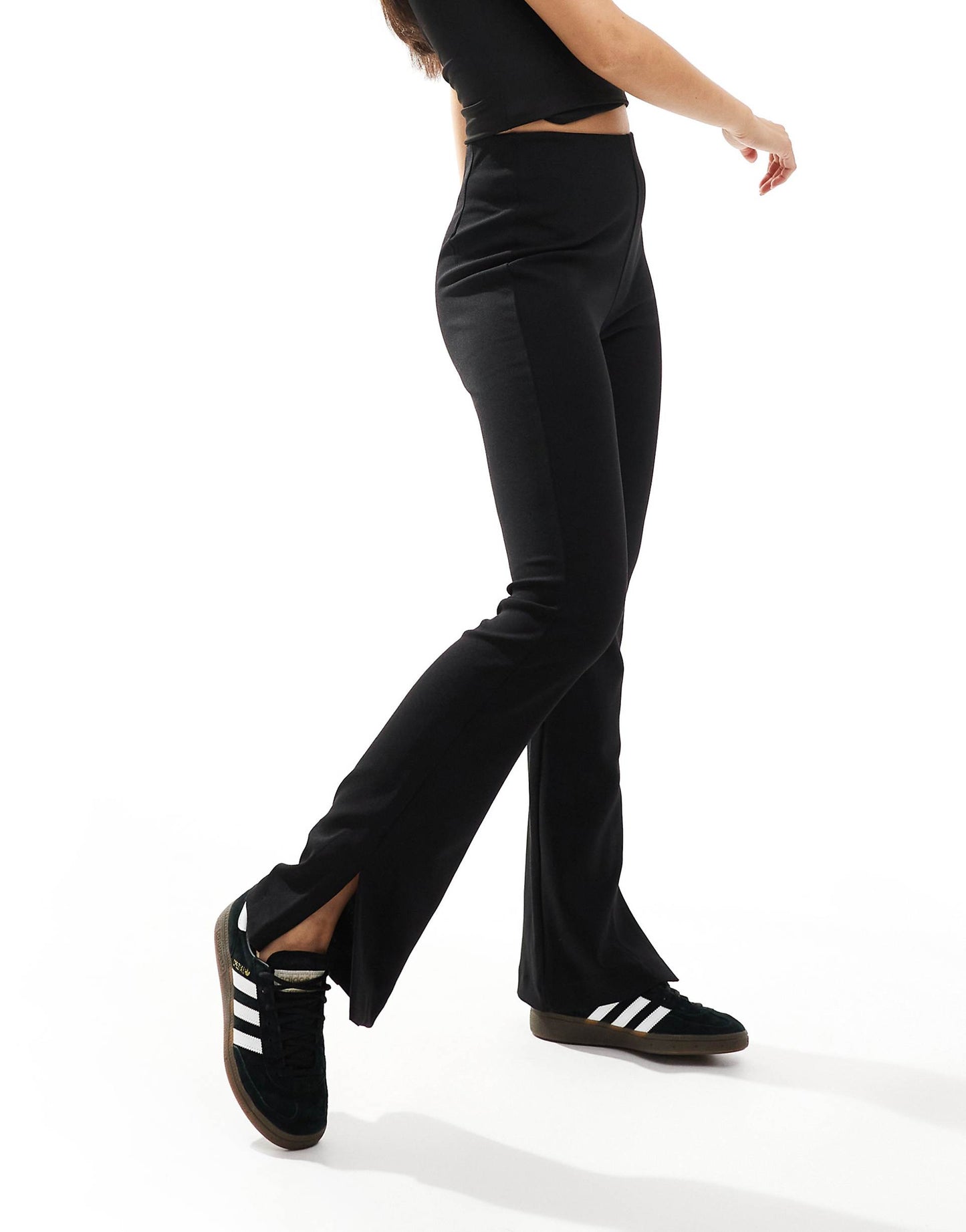 High Waisted Flared Trouser