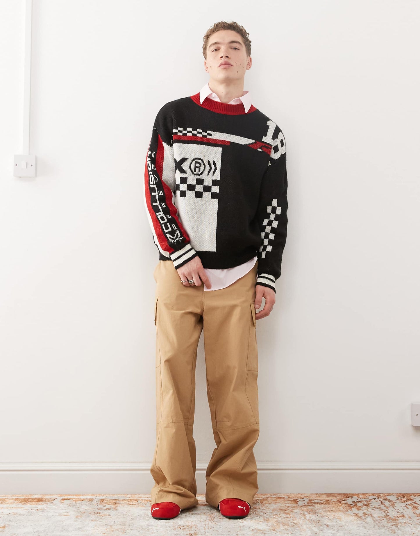 Oversized Motorcross Knit Jumper