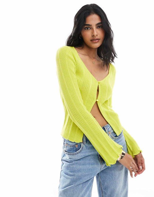 Rib Cardigan