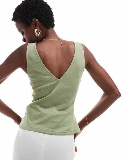 Herring Deep V Plunge Front Knitted Vest