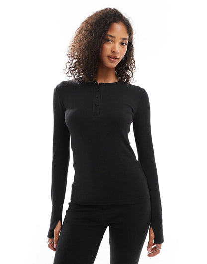 Ski Ribbed Base Layer Top And Leggings Set