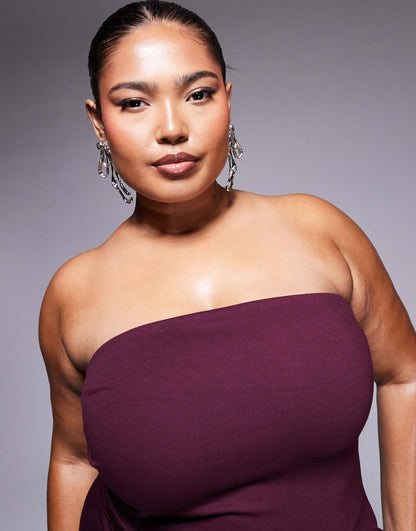 Curve Co-Ord Strapless Ruched Side Top