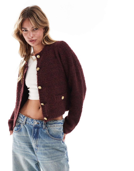Crew Neck Cardigan