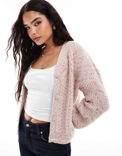 Mottled Knit Cardigan