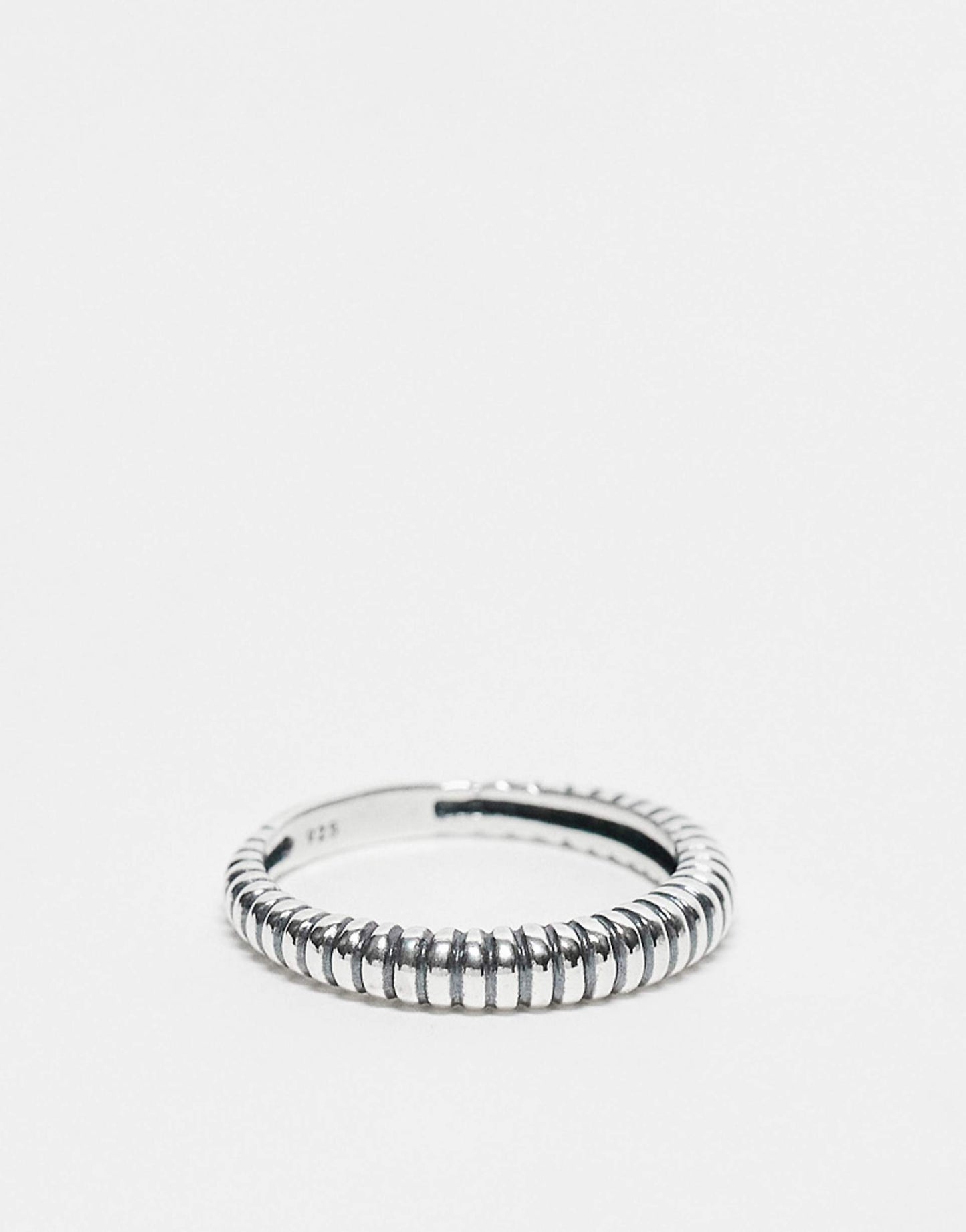 Sterling Silver Band Ring With Texture