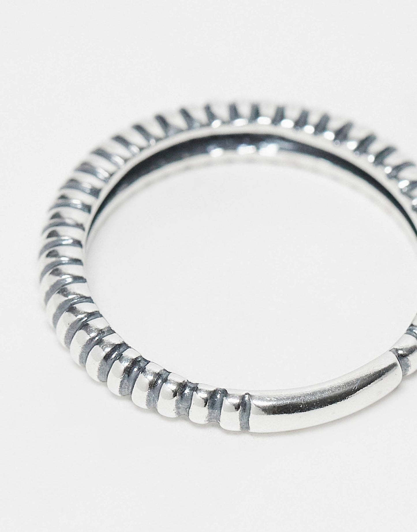 Sterling Silver Band Ring With Texture