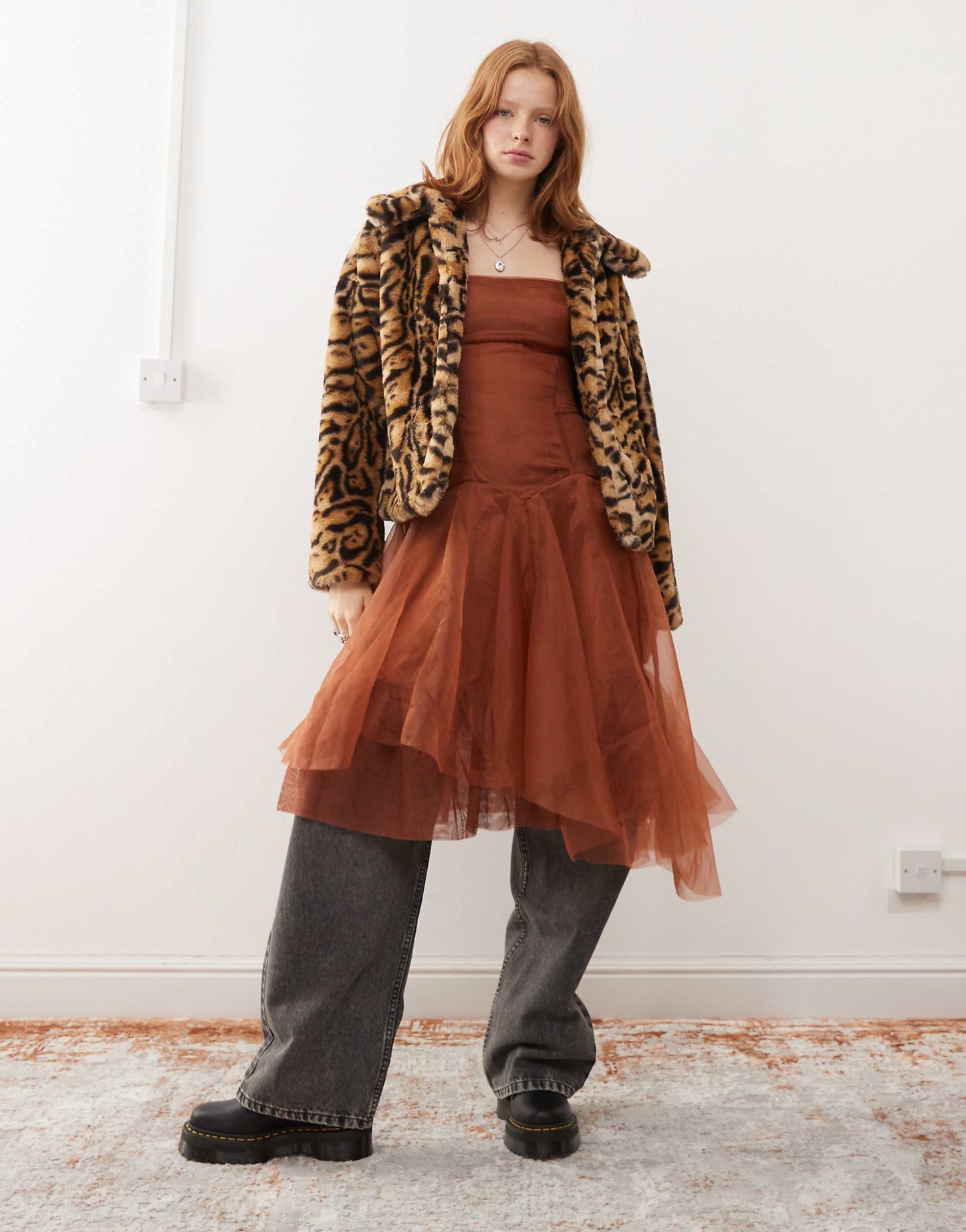Cropped Faux Fur Jacket