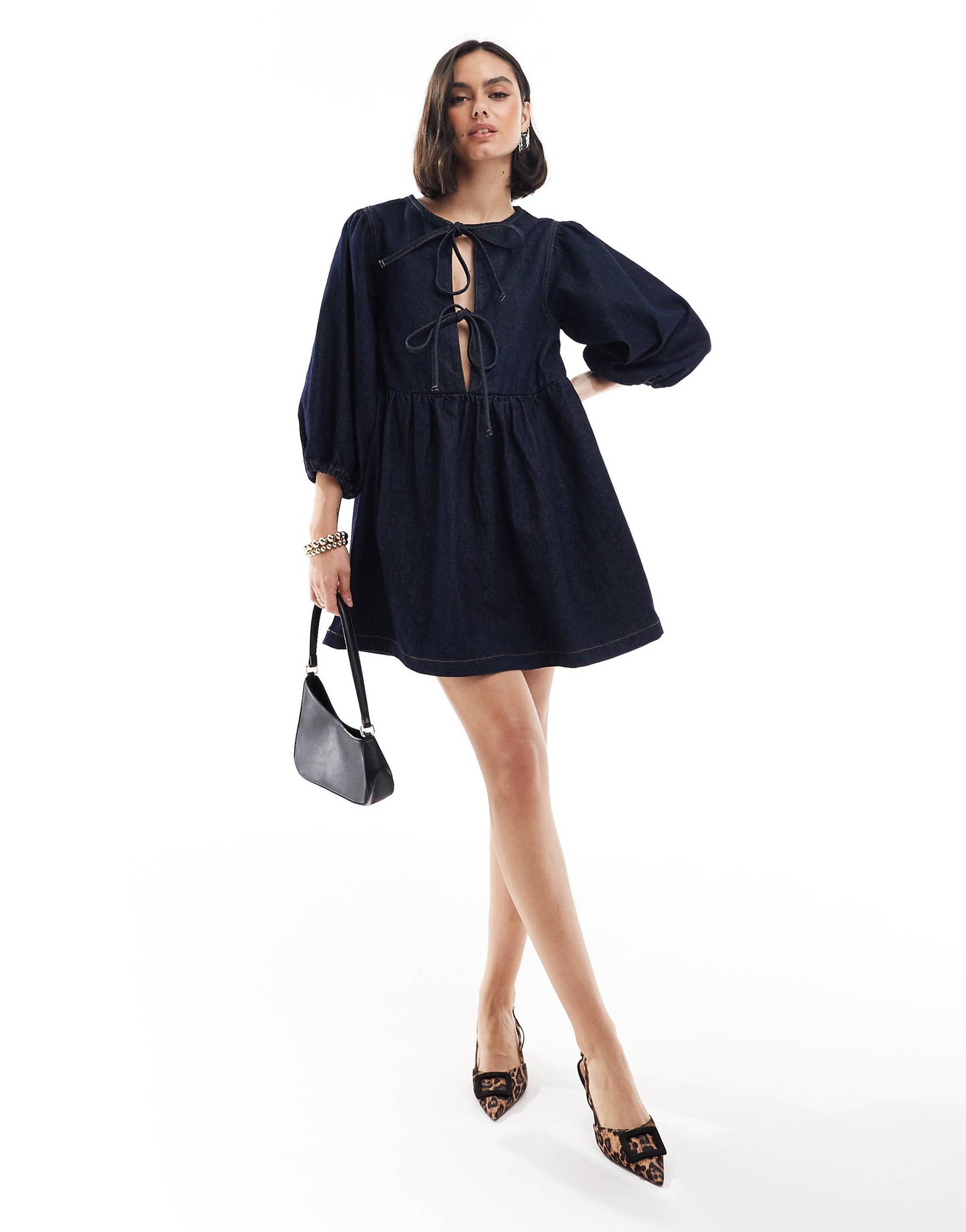 Denim Puff Sleeve Dress