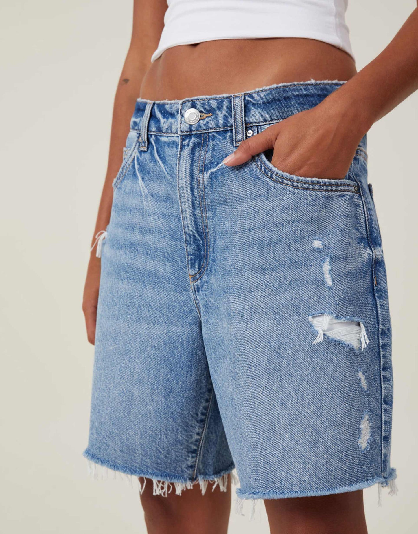 Relaxed Denim Short