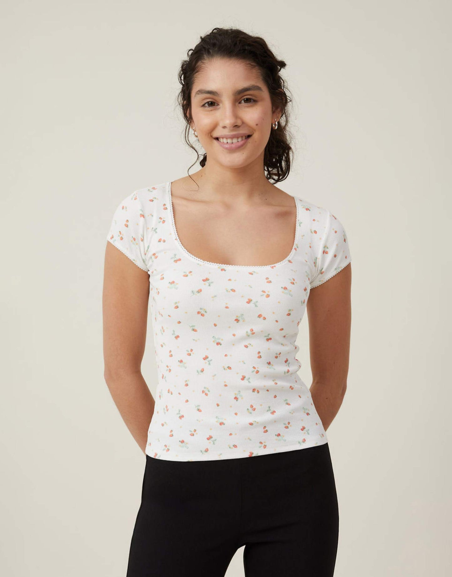 Lou Square Neck Short Sleeve